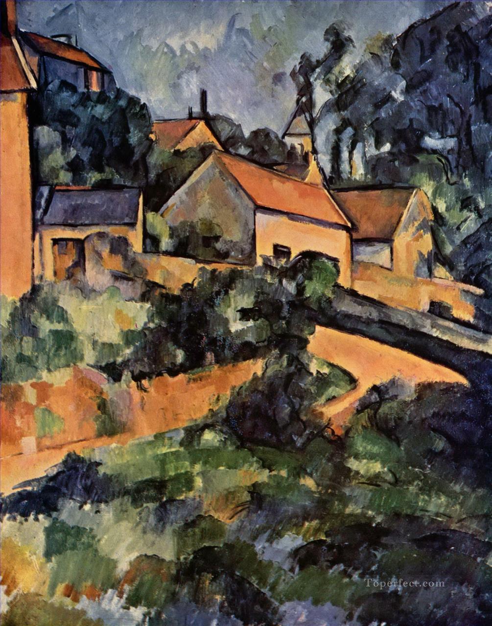 Turning Road at Montgeroult Paul Cezanne scenery Oil Paintings